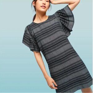 Anthropologie Moon River Black Striped Tunic Dress